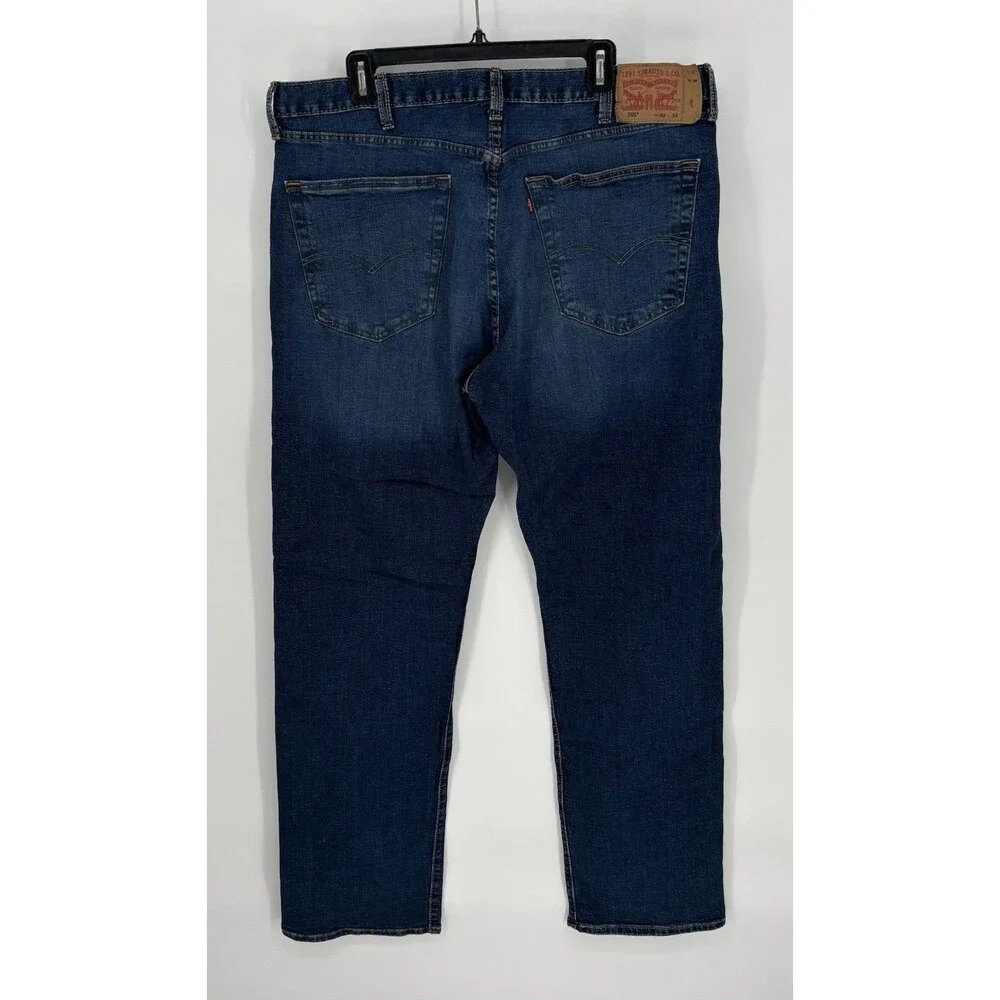 Levi’s 501 Original Fit Jeans Men’s W40 L34 Button Fly Dark Wash Actual 40x 33
